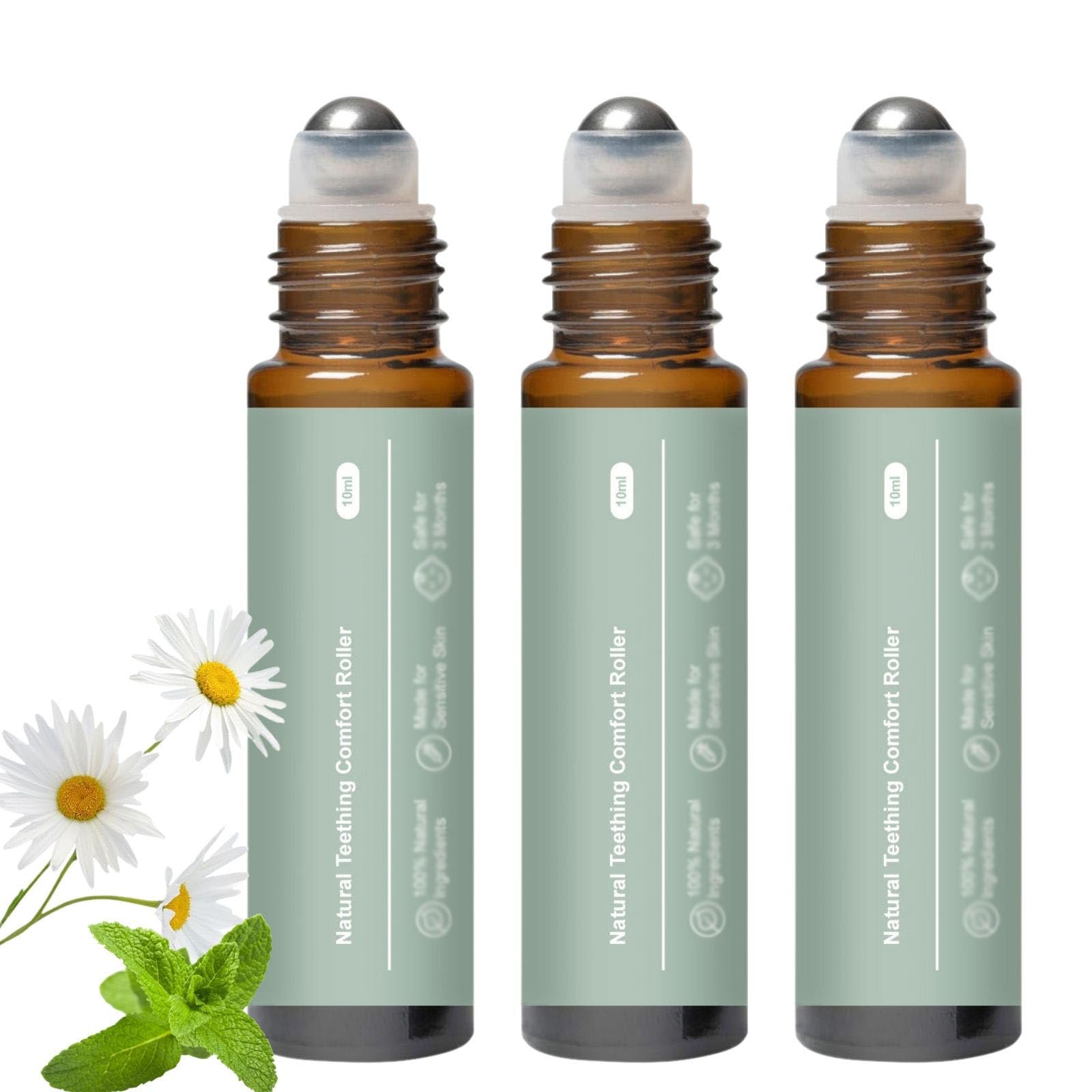 Generic Teething Relief Roller 10ml bottle—compact, portable soothing on the go.