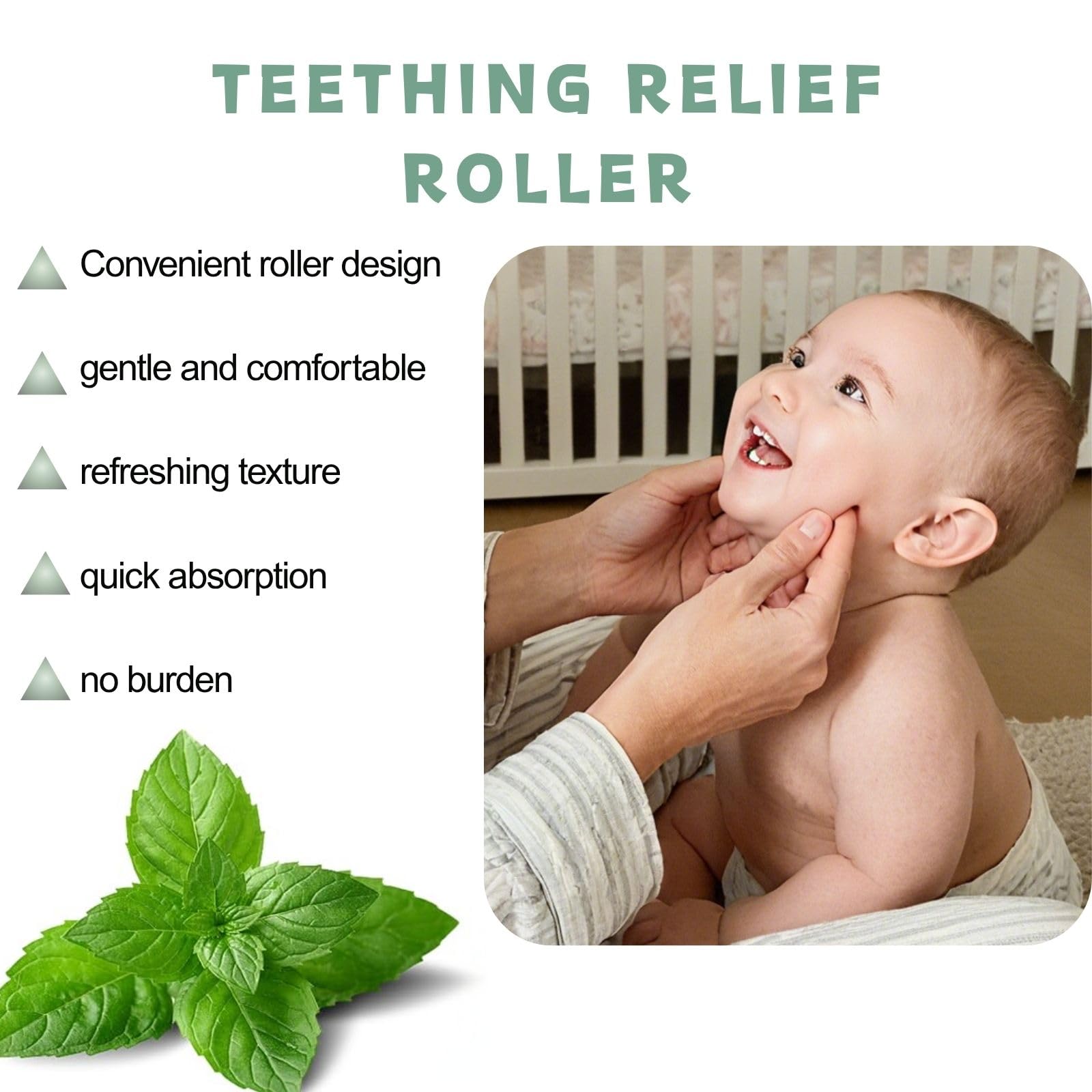 Generic Teething Relief Roller compact design—fits in pockets for travel-friendly relief.