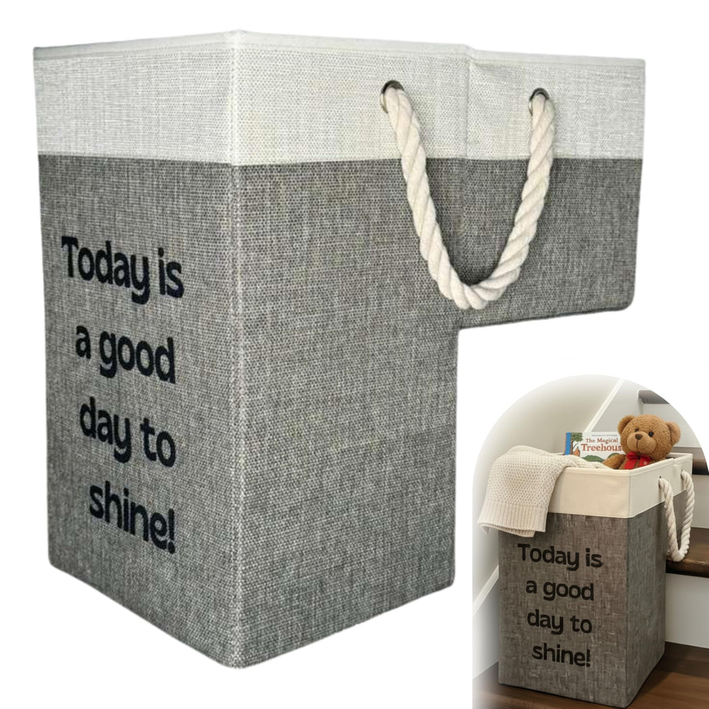 Generic Thiella stair basket on stairs keeps clutter organized and items within easy reach