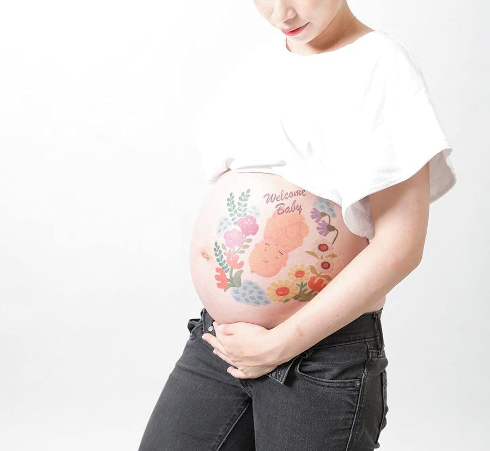 Generic Tuzuru pregnancy belly stickers application demos for quick setup