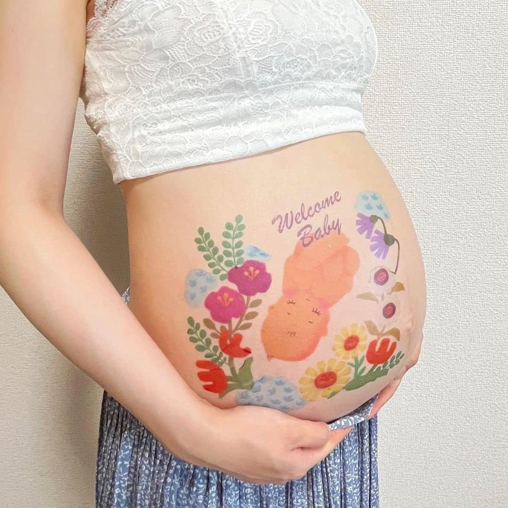 Generic Tuzuru pregnancy belly stickers on tummy showcase stylish non-toxic decor