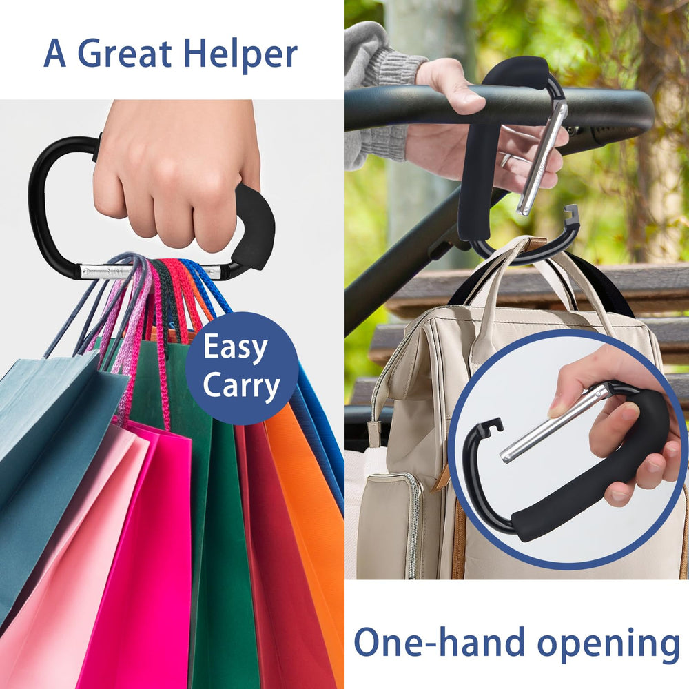Generic universal stroller compatibility helps secure items on most strollers.
