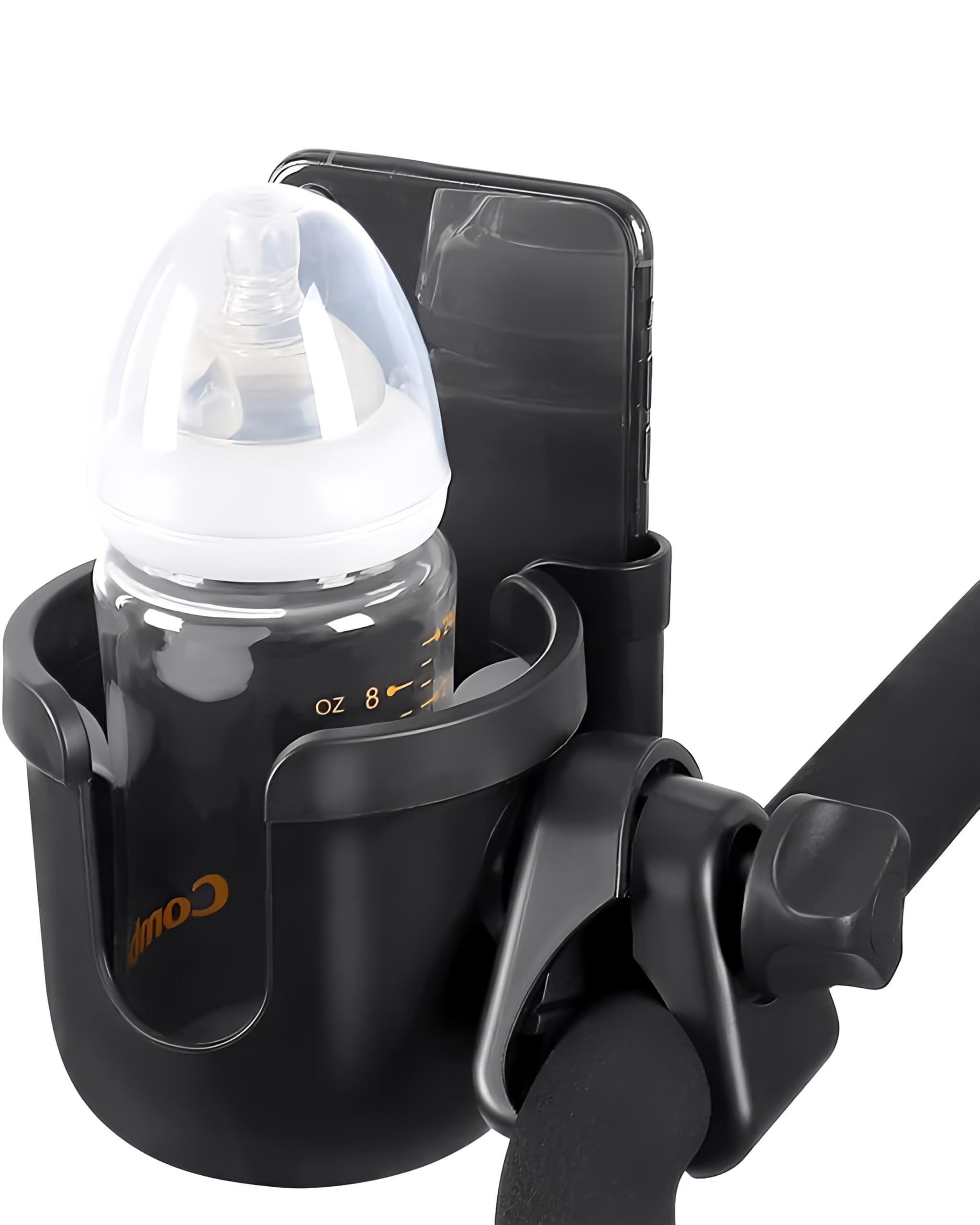 generic universal stroller cup holder, 360° rotation for easy reach