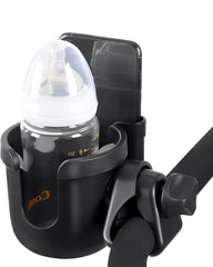 generic universal stroller cup holder, 360° rotation for easy reach