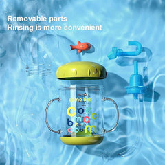 Generic whale cup double handles in pink provide easy grip for little hands