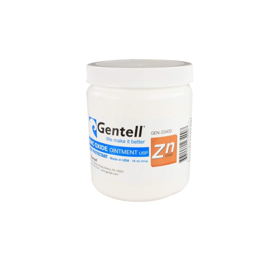 Gentell Zinc Oxide Ointment diaper-area-protection applied for moisture shielding.