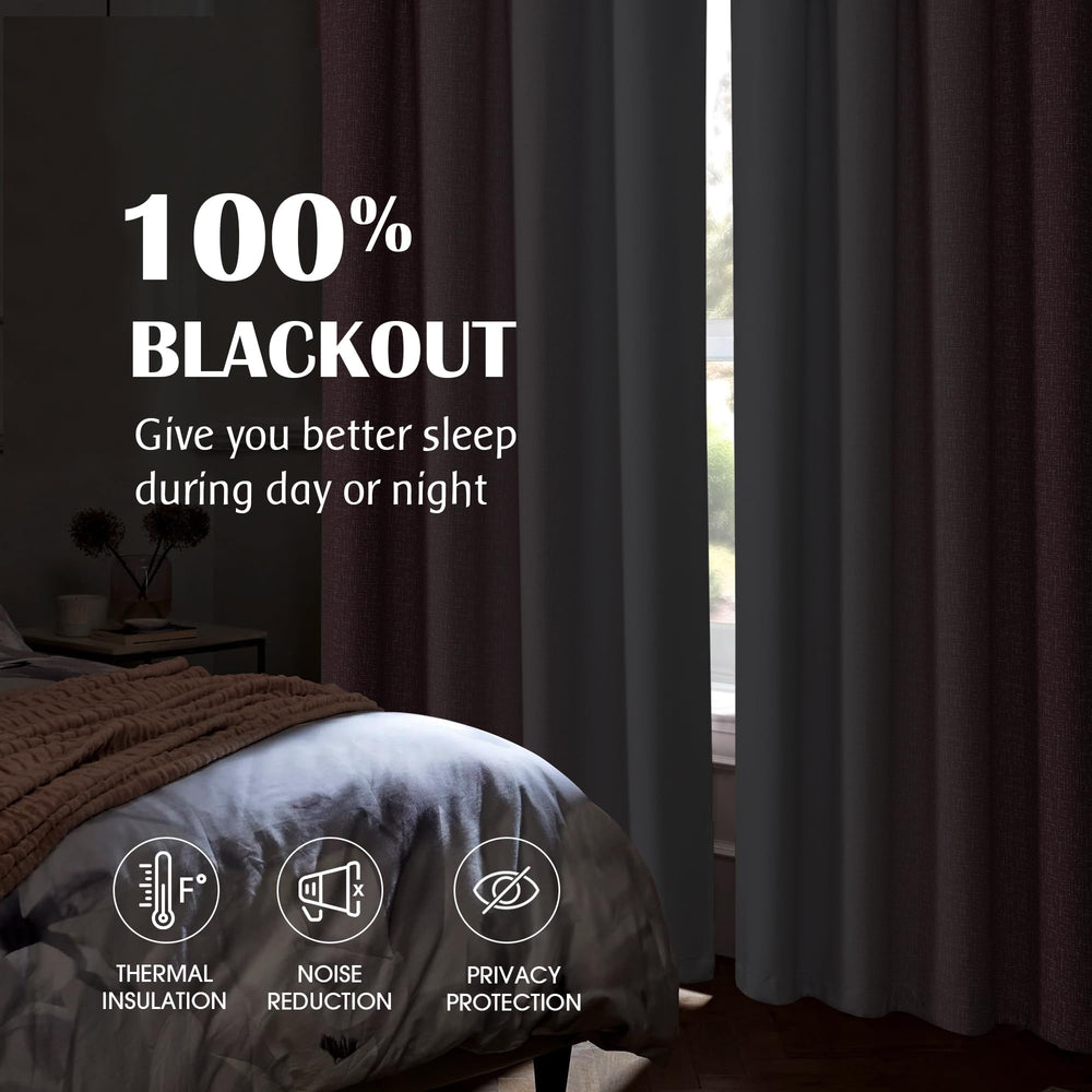 Geomoroccan blackout curtains deliver total darkness and energy-conscious cooling for living rooms.