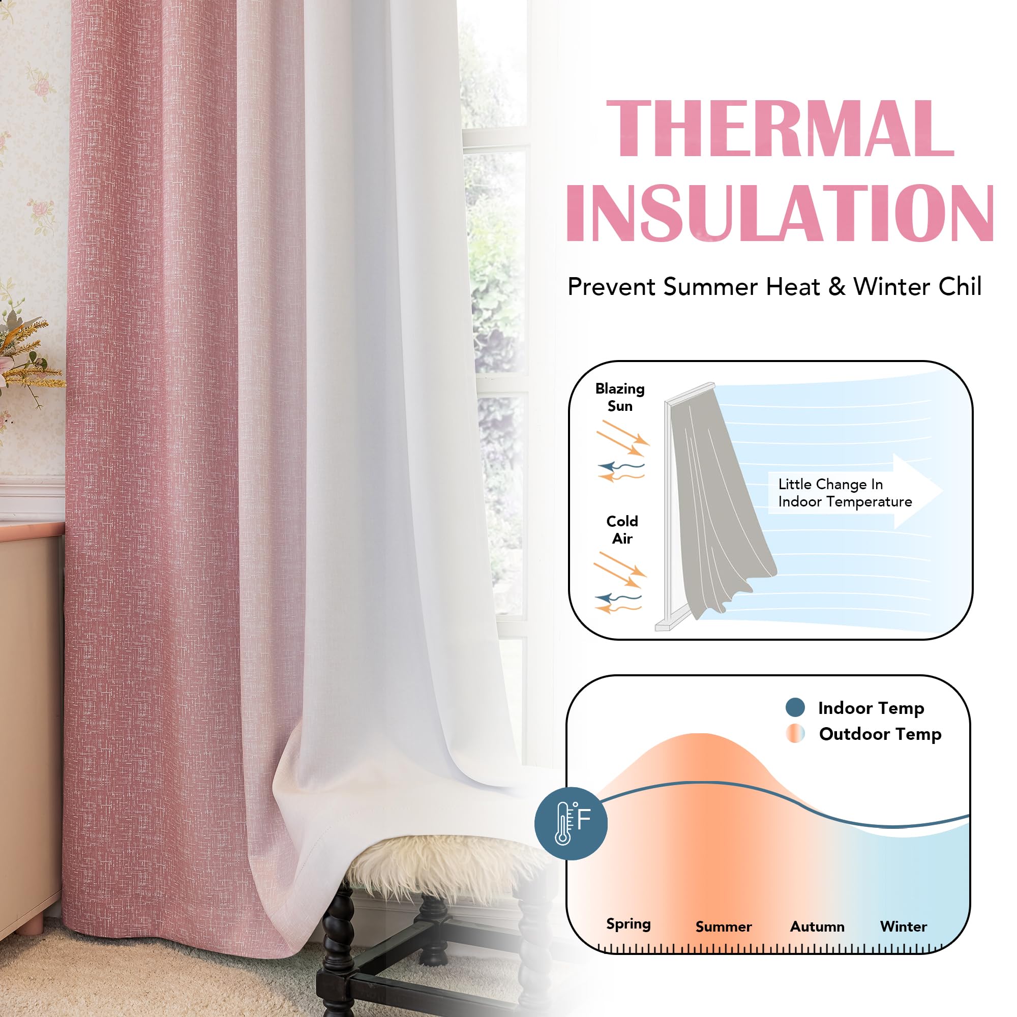 Geomoroccan easy-care curtains are machine washable for simple maintenance.