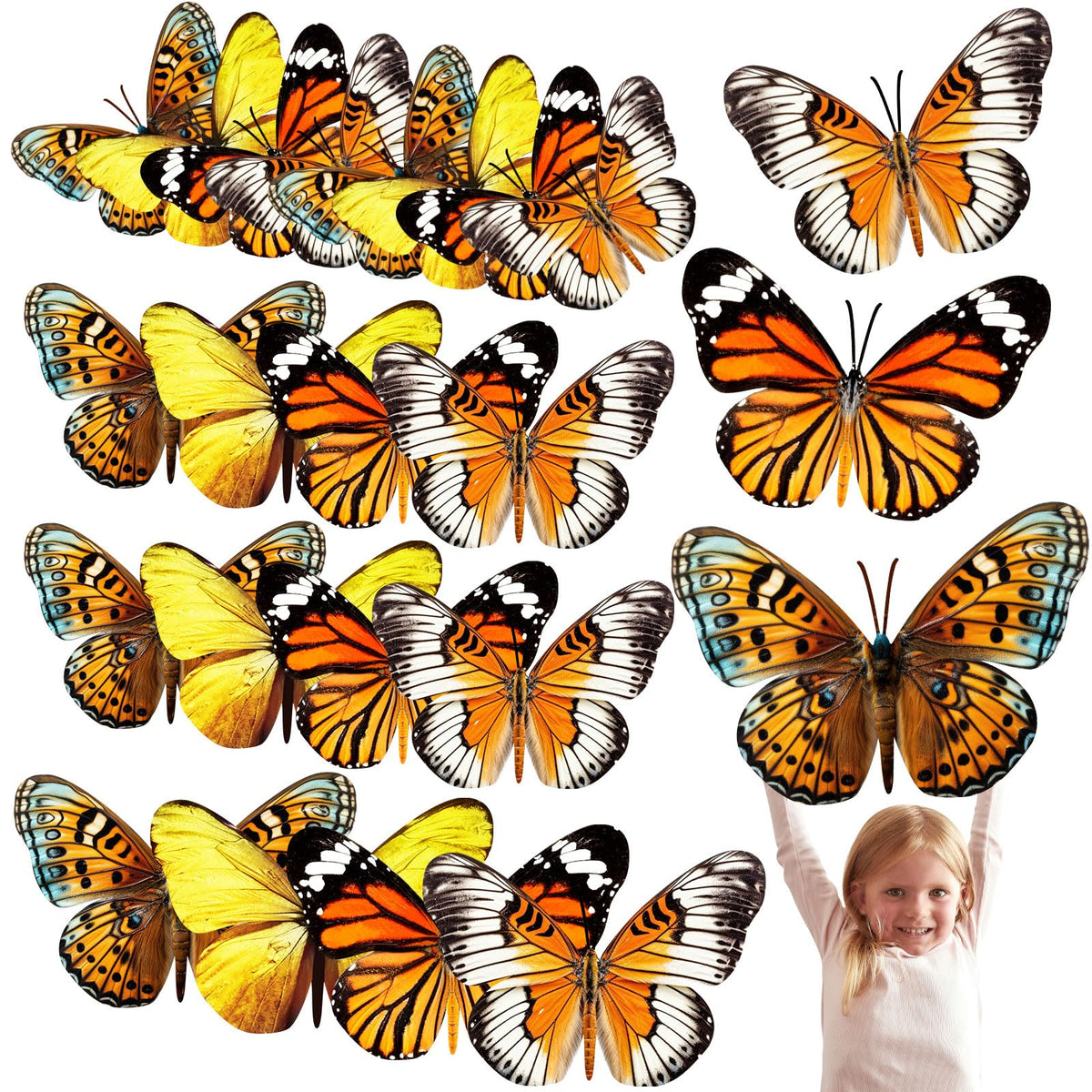 Geosar monarch butterfly 11-8x8 large wall decor adds bold, eye-catching drama to any wall