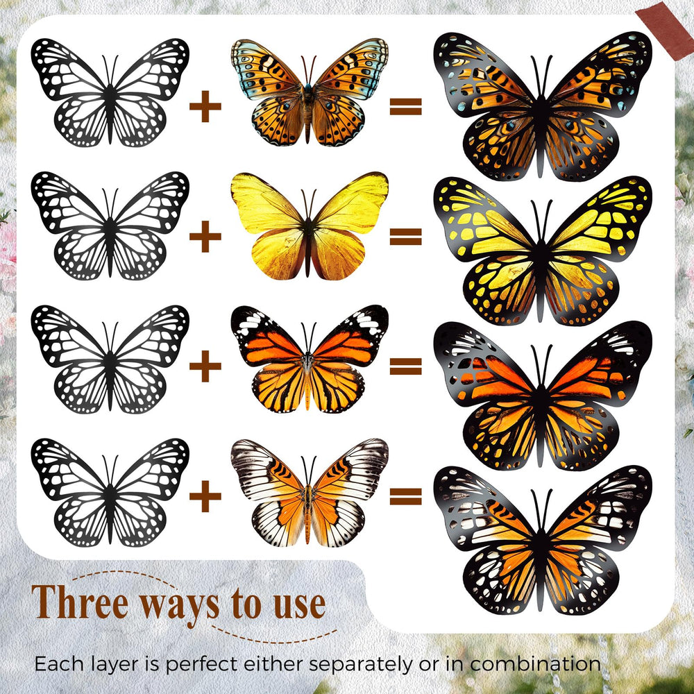 Geosar monarch butterfly 2-layer design adds depth to wall art and displays