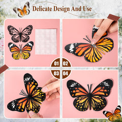Geosar monarch butterfly 4-7x3-4 small accents charm windows and shelves