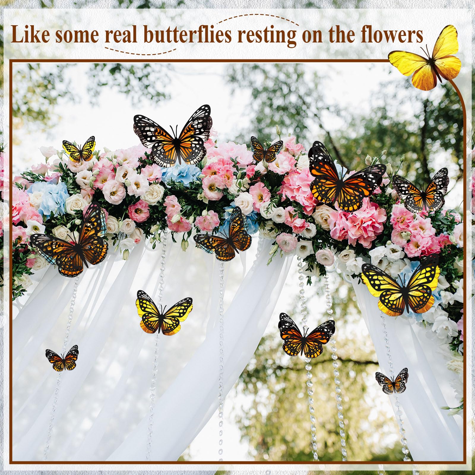 Geosar monarch butterfly party decor brightens events like weddings and birthdays