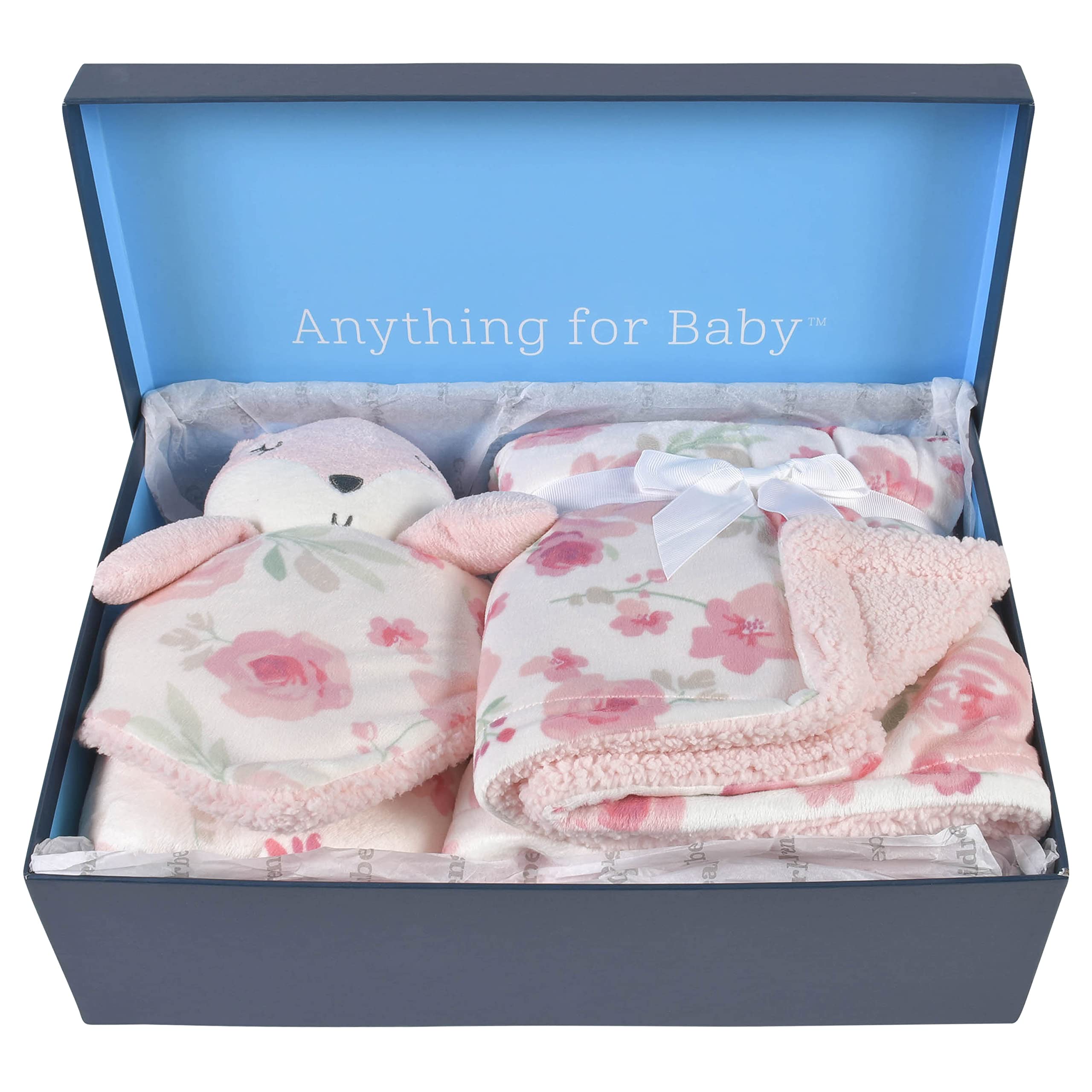 Gerber 30x40 baby blanket close-up emphasizes ultra-soft poly fabric.