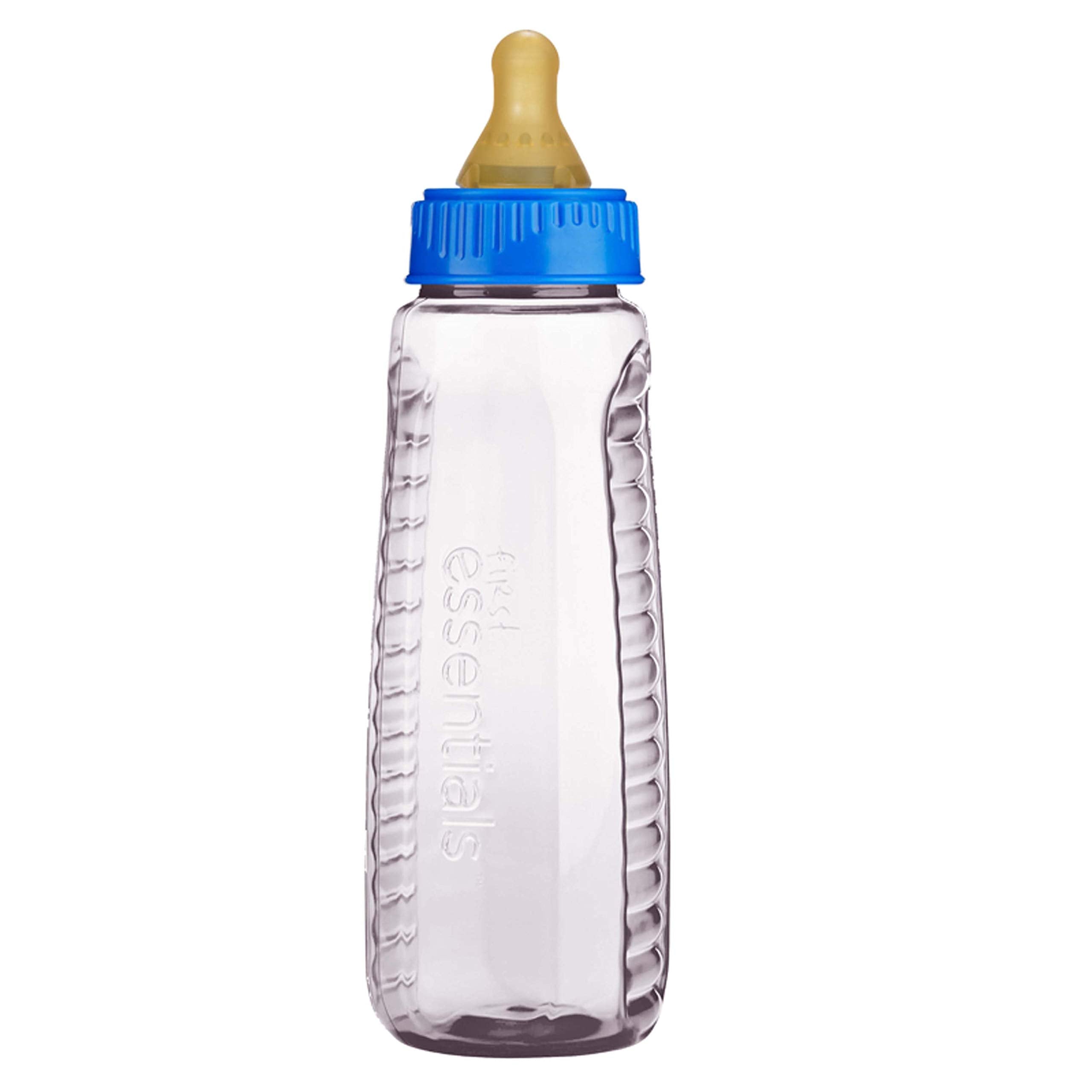 Gerber ClearView bottle in assorted colors shows transparent design for easy feed monitoring