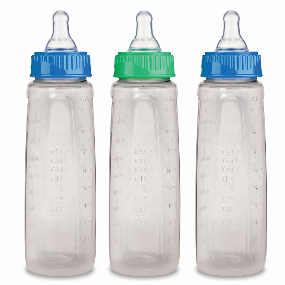 Gerber First Essential Clear View Nurser bottle with latex nipple for easy visibility