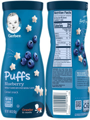 Gerber Graduates Puffs Blueberry pouch for snack time delight