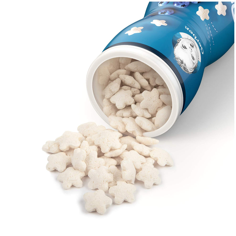Gerber Graduates Puffs sealed container perfect for travel snacks