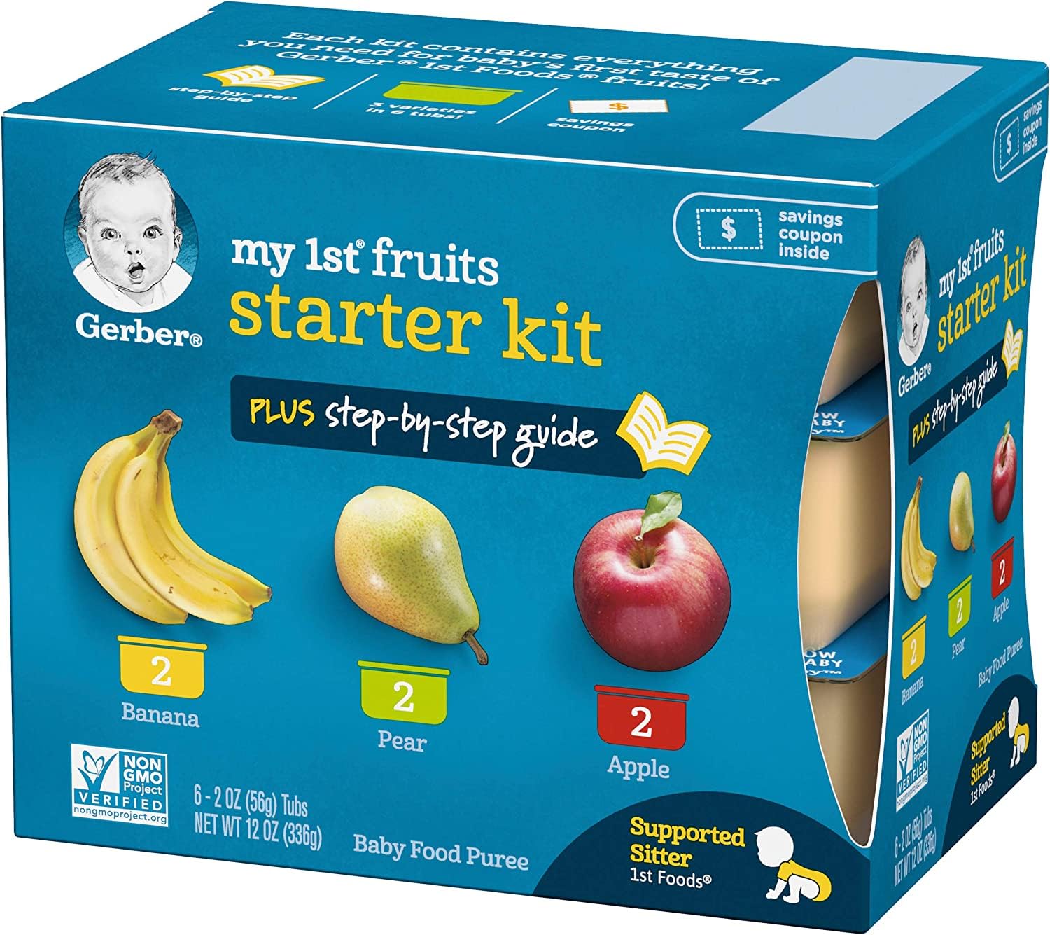 Gerber ingredients list on packaging highlights wholesome ingredients.