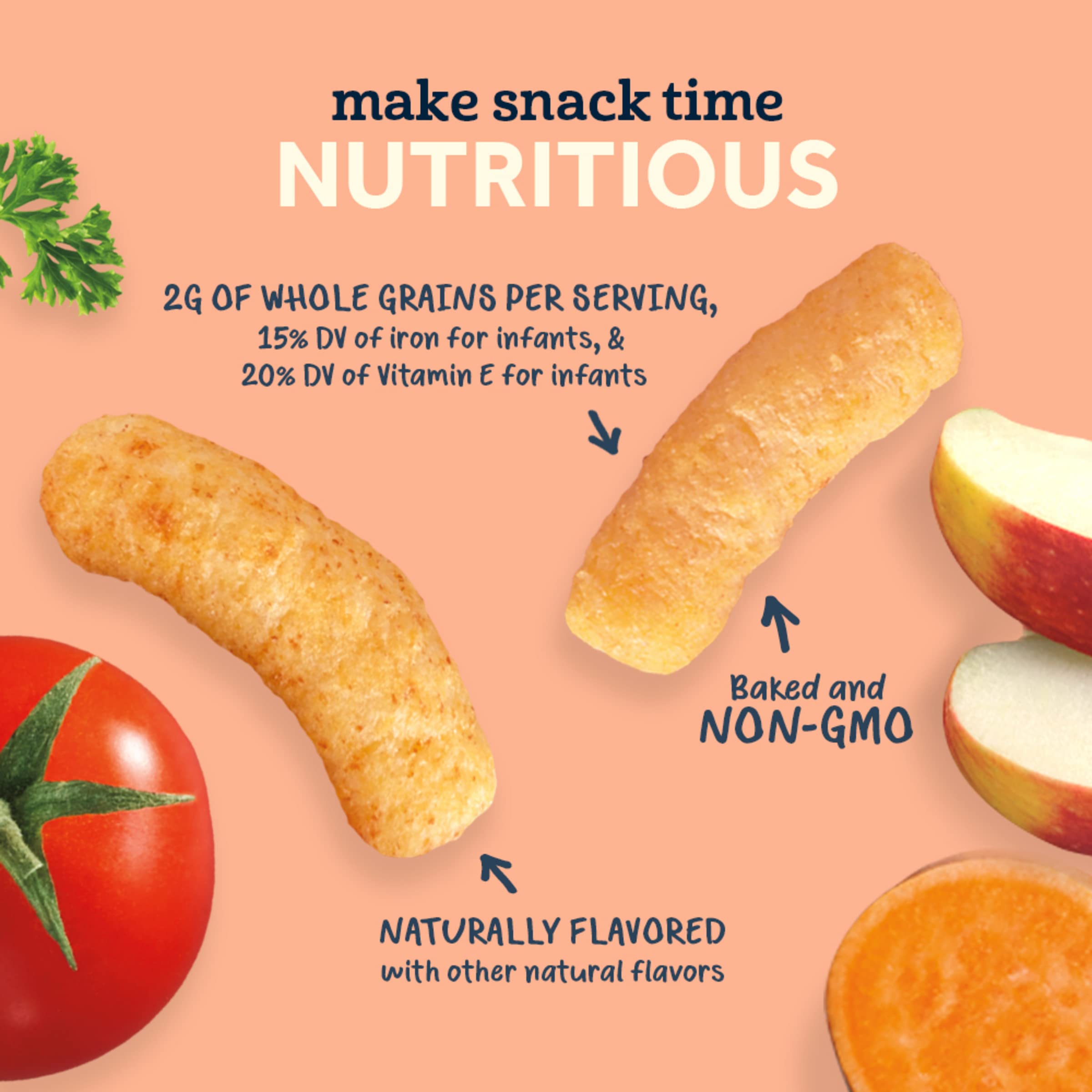 Gerber Lil' Crunchies on-the-go snacking scenario with parent and toddler.