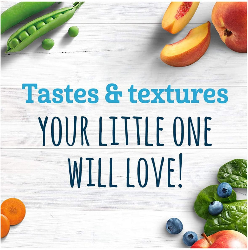 Gerber variety pack tubs on table for easy meal planning.
