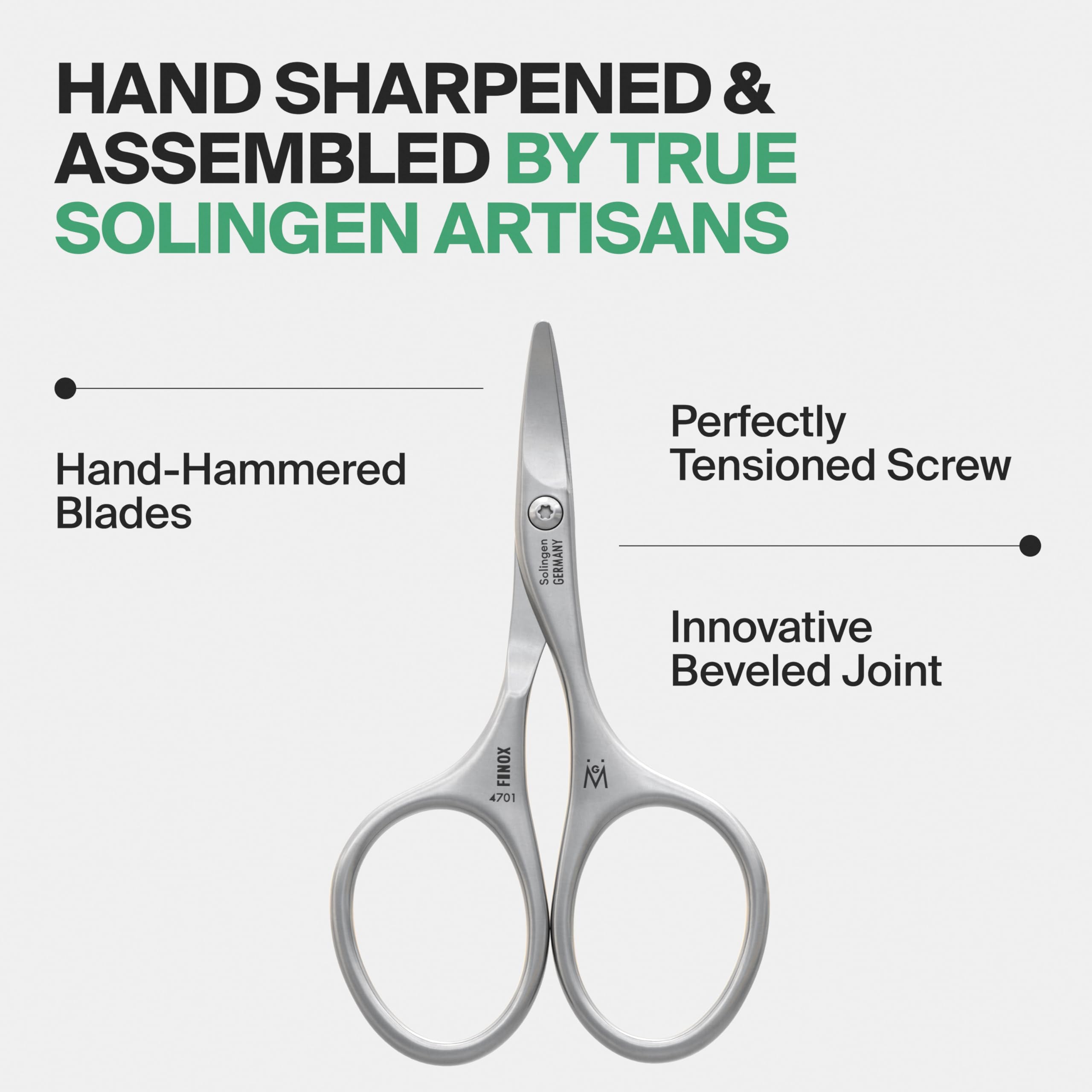 GERMANIKURE Solingen stainless steel scissors closeup showing durability and craft.