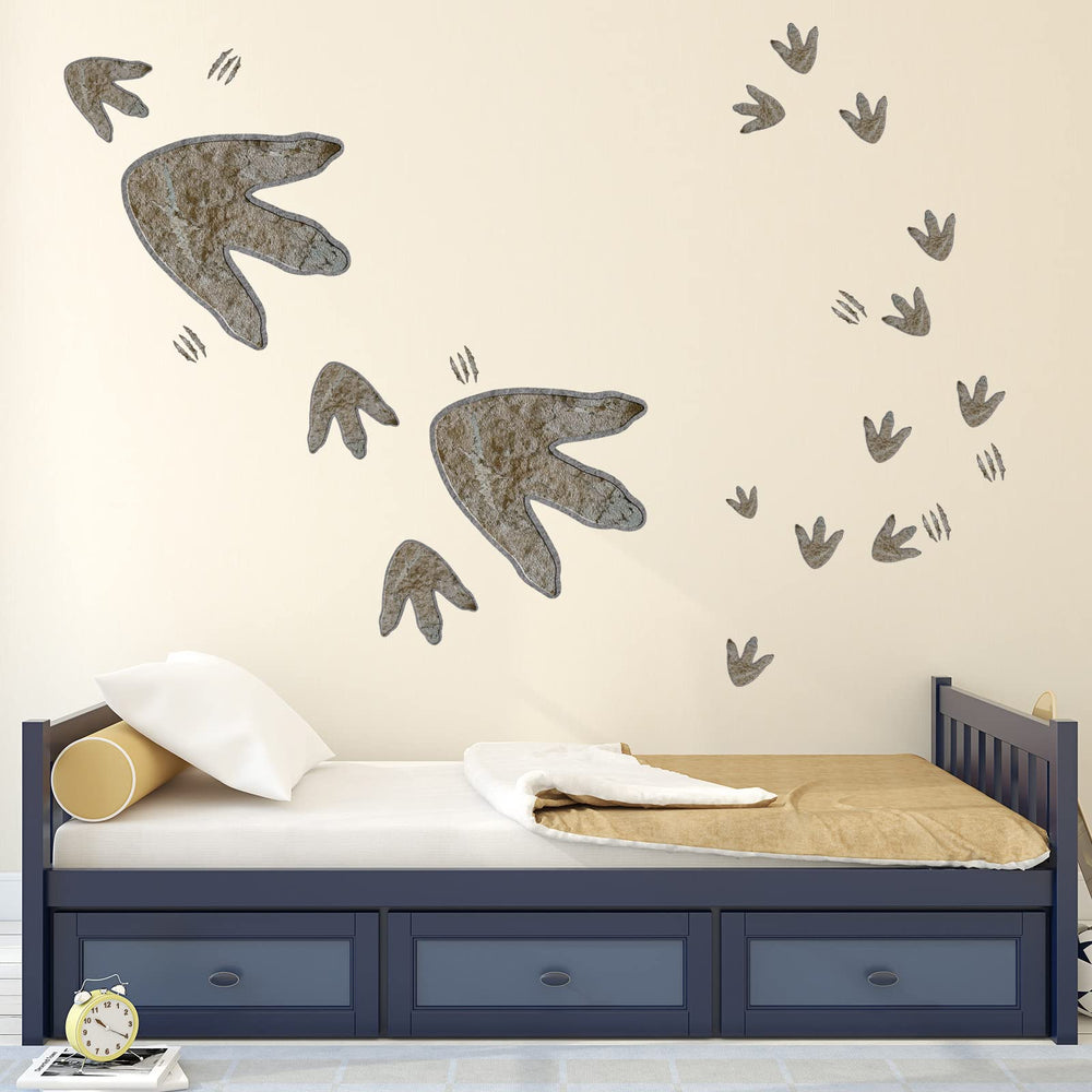 Dinosaur footprints wall decals for imaginative play and decor