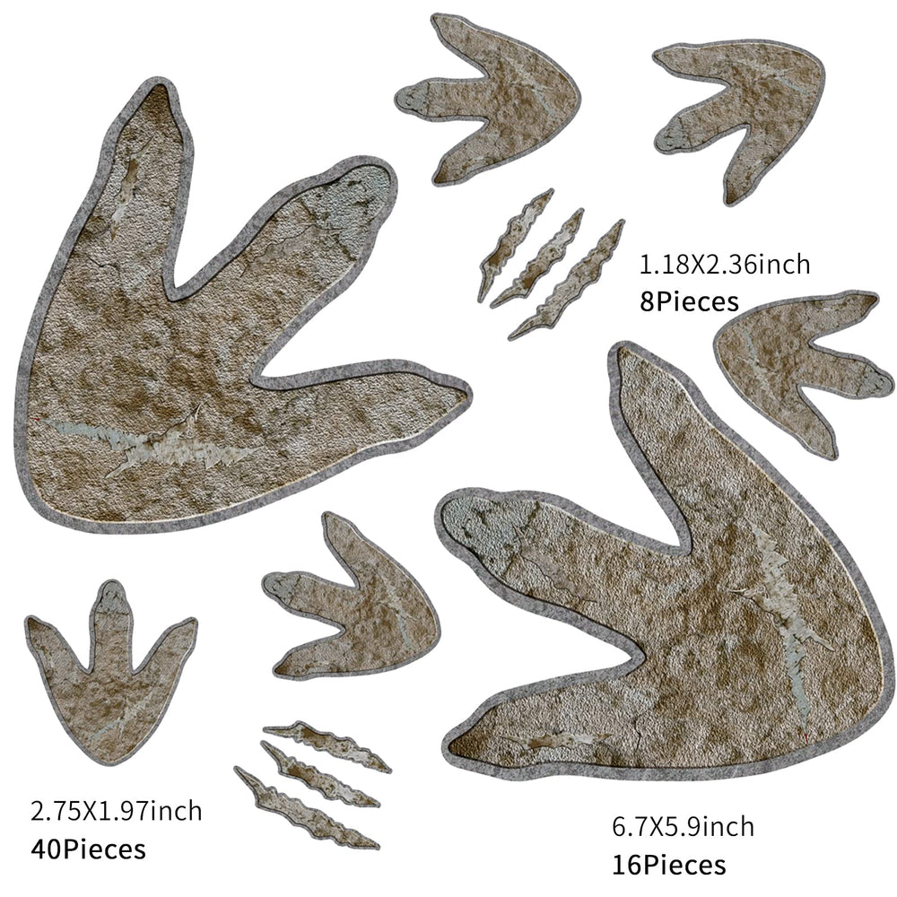 Gersoniel large dinosaur footprint decal for bold wall accents
