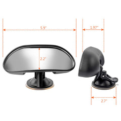 GES Rear View Mirror compact size fits any car without obstructing driver’s cabin
