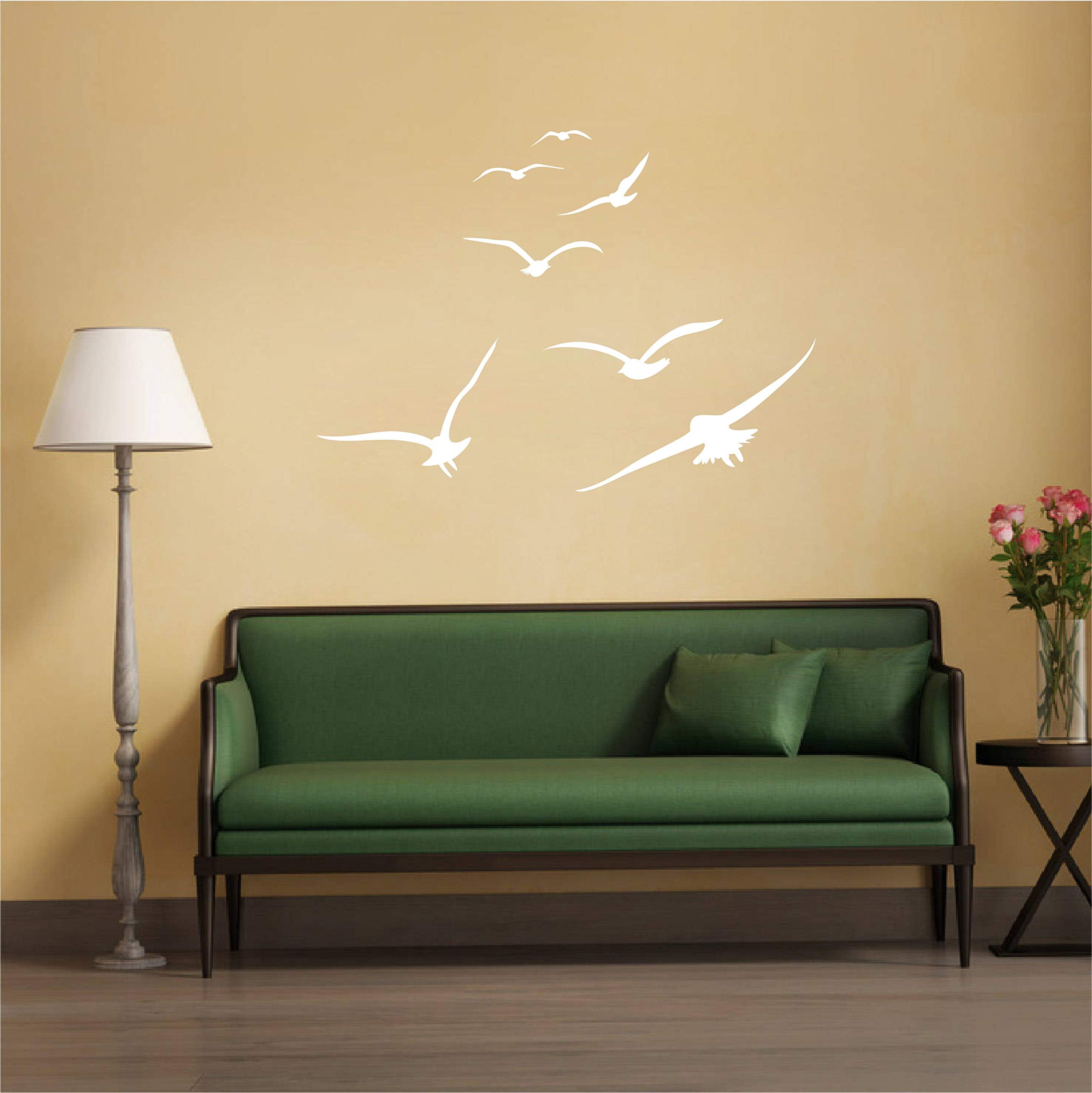 GESTYZ Flying Birds wall decals clean white accent for dorms and offices