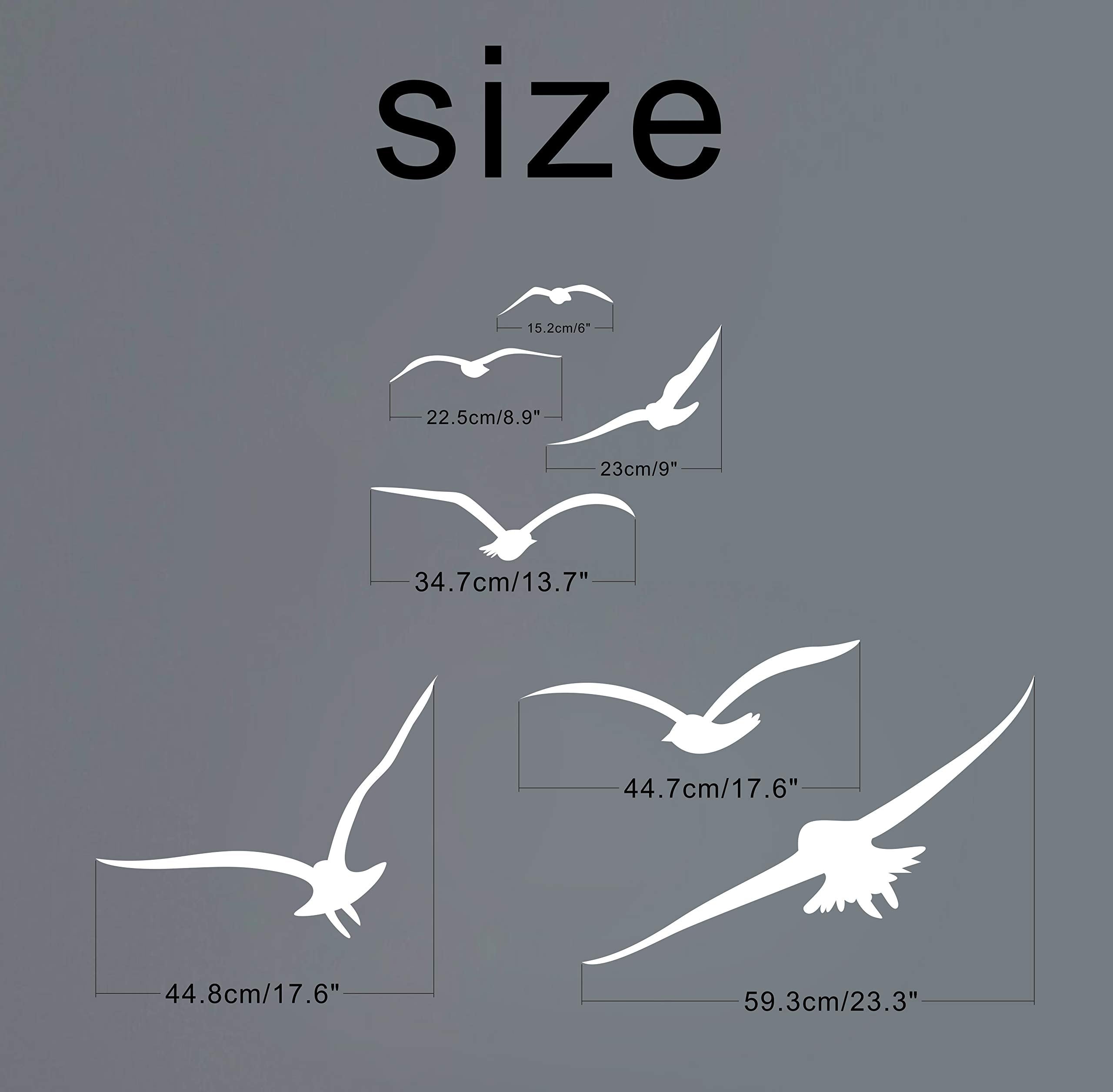 GESTYZ Flying Birds wall decals safe removable decor on smooth walls