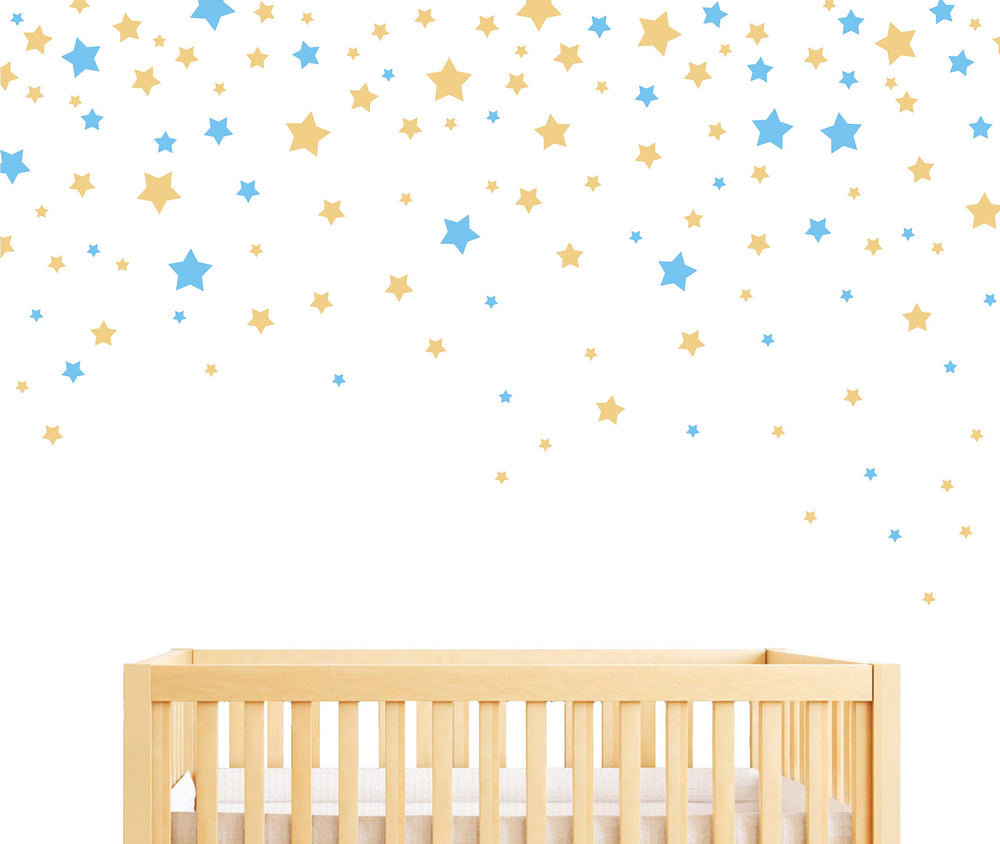 GESTYZ star wall decals ice blue dream for playful ceiling decor