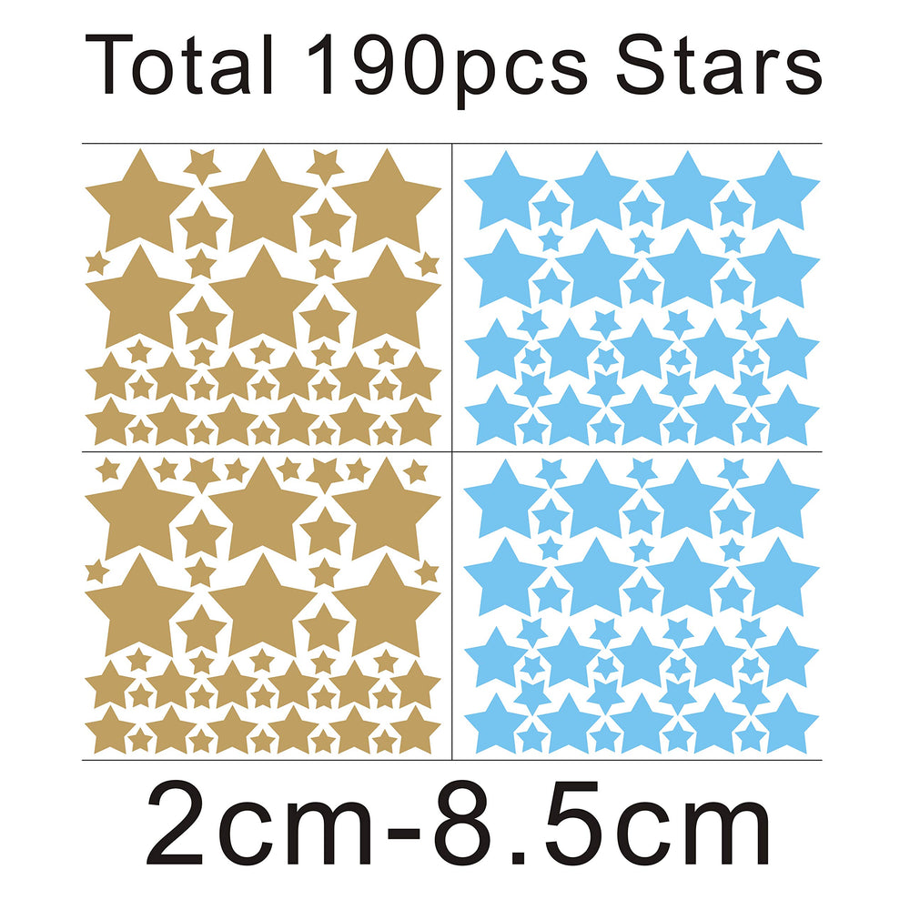 GESTYZ nursery star decals decor idea on smooth walls