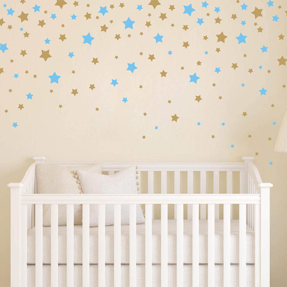 GESTYZ removable star decals on vinyl for safe wall decor