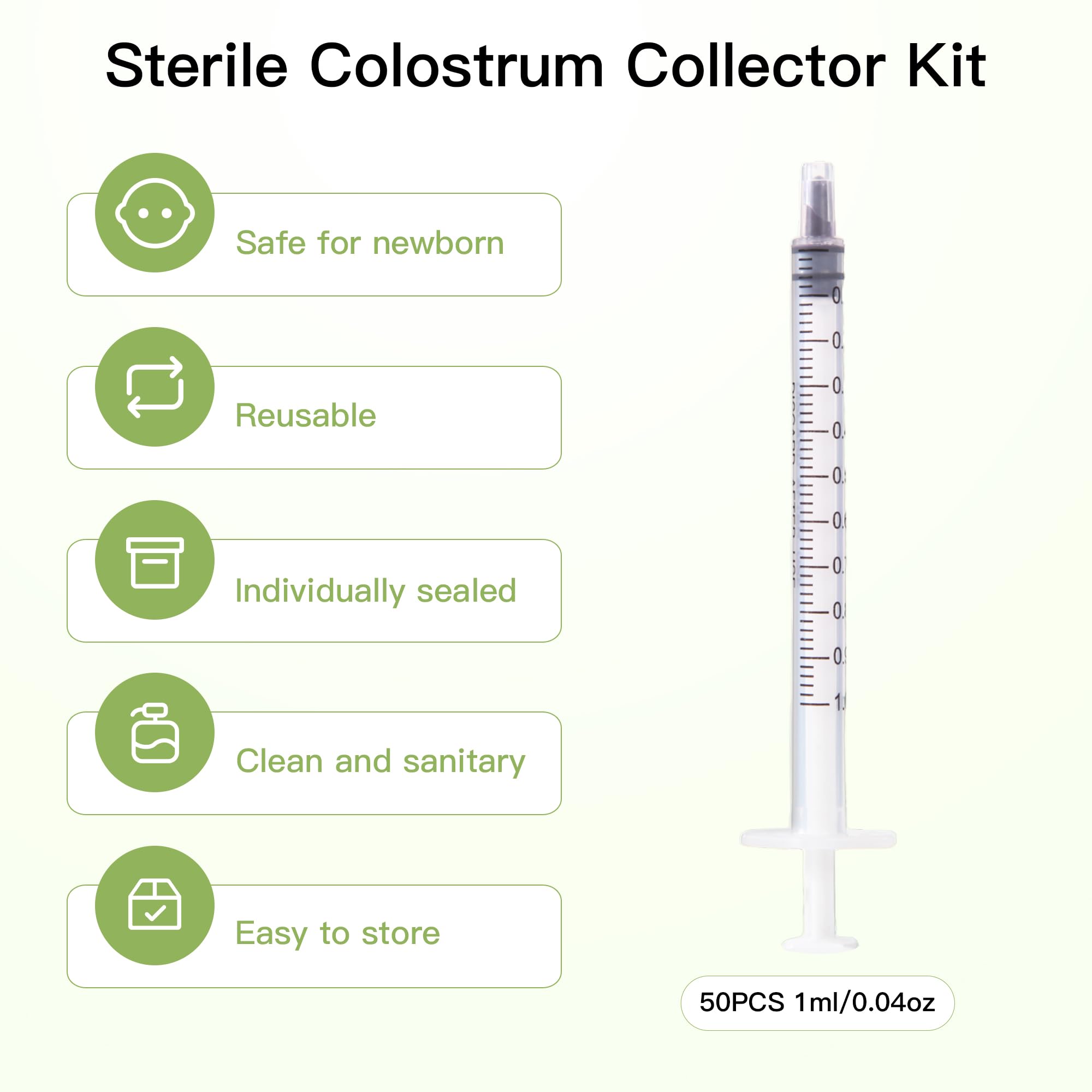 Gesumu Colostrum Collector Kit with clear-scale syringes for easy, confident use