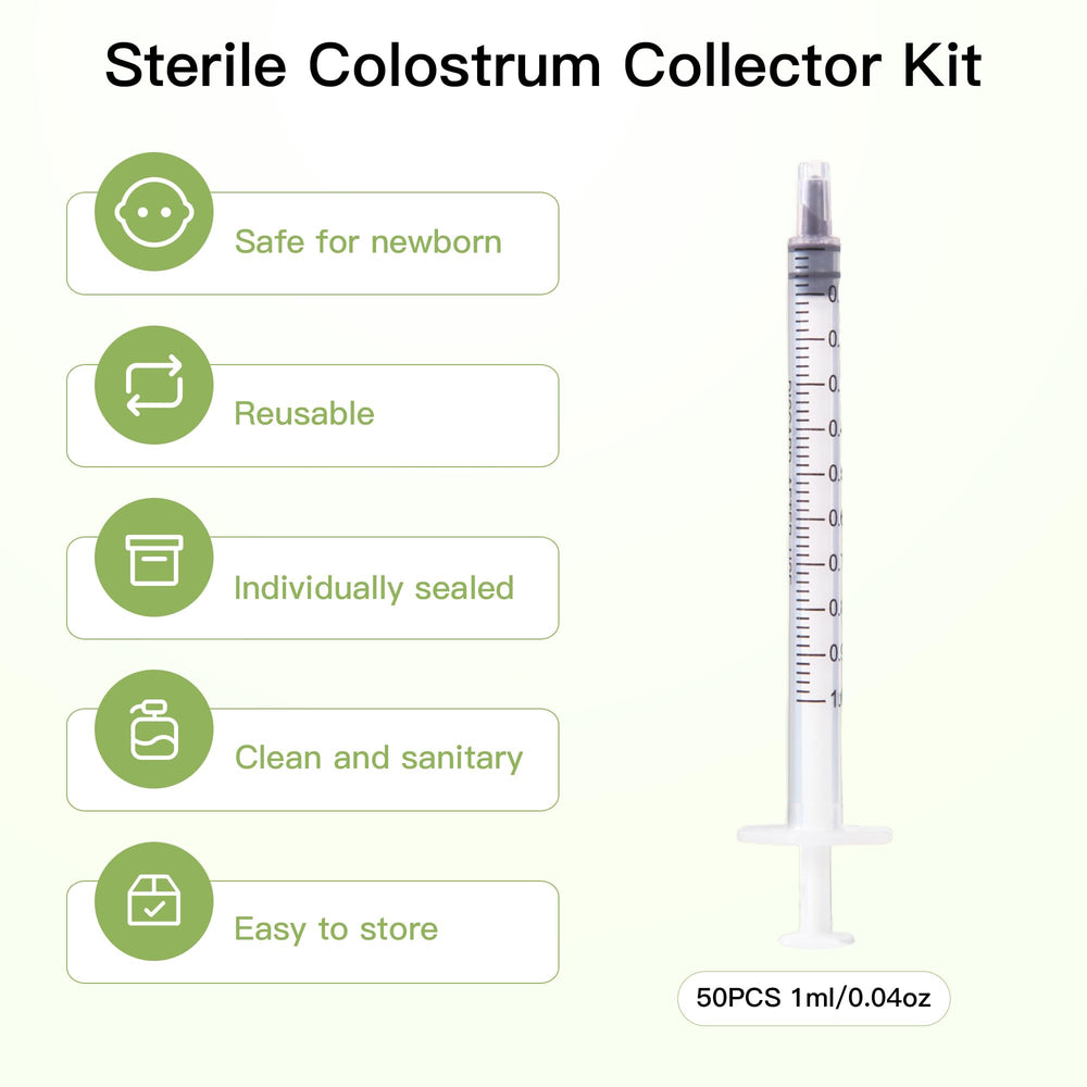 Gesumu Colostrum Collector Kit with clear-scale syringes for easy, confident use