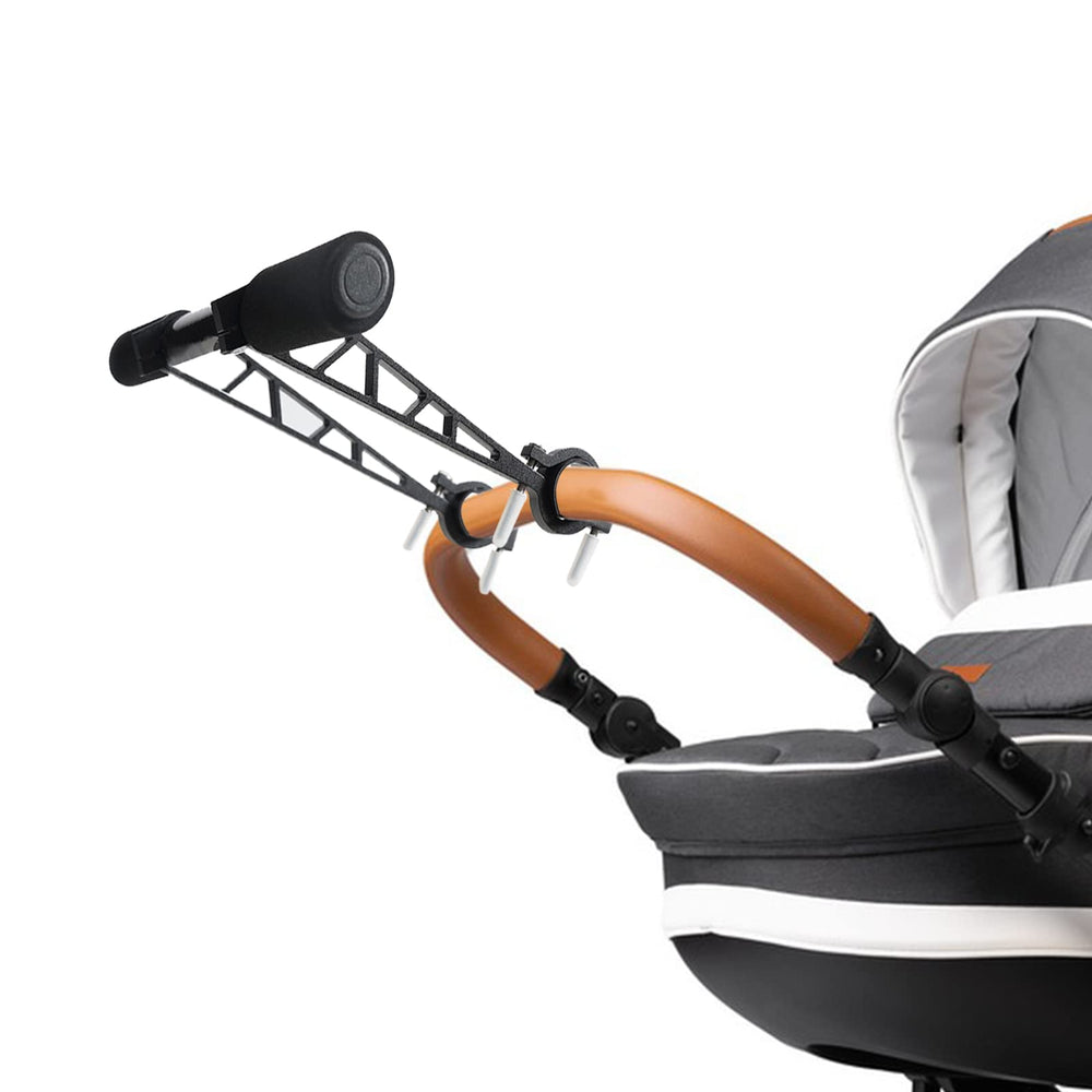 GESUNDTEK Stroll extension uses carbon fiber tubes and magnesium-aluminum connectors for durability.