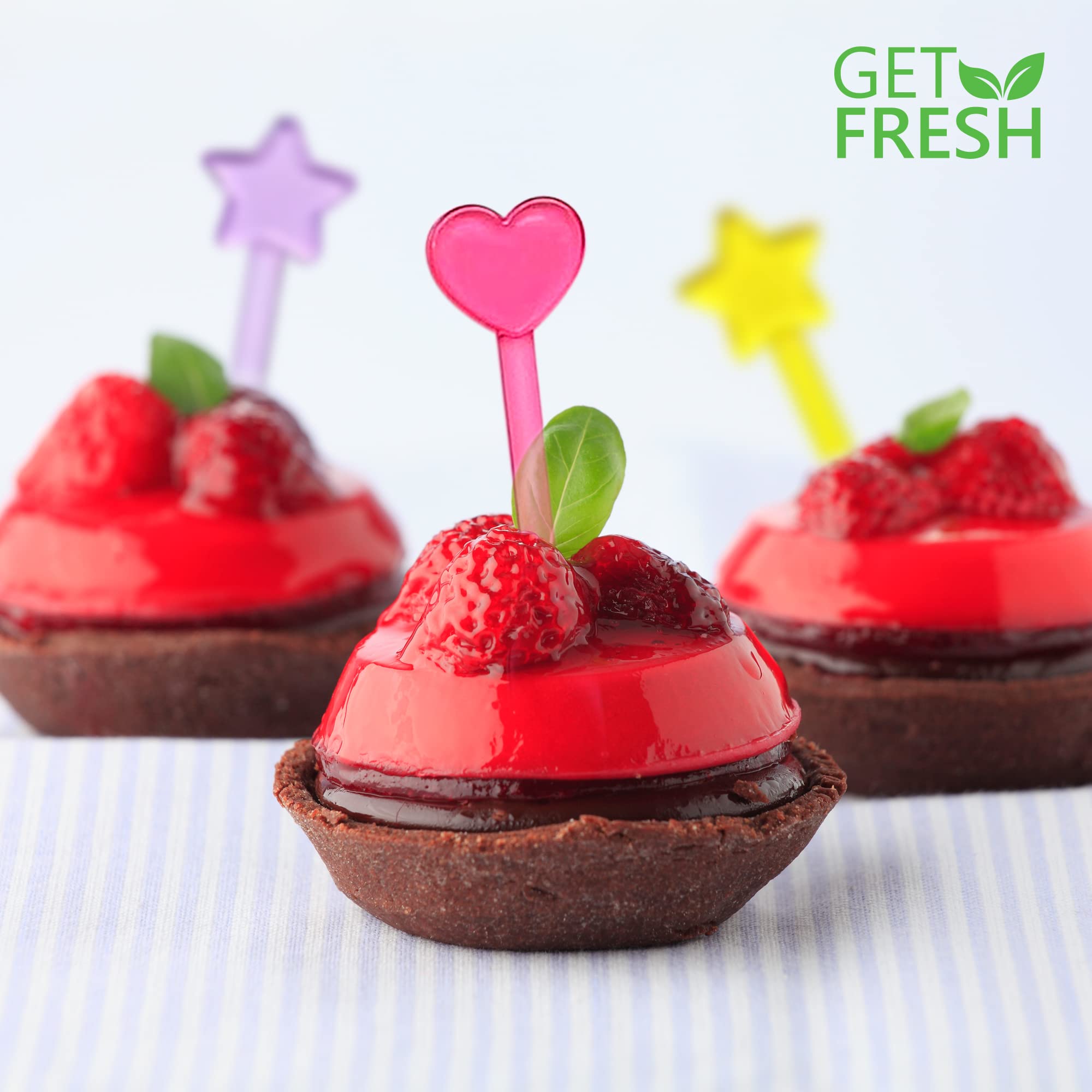 GET FRESH colorfully designed picks help picky eaters enjoy fruits and vegetables.