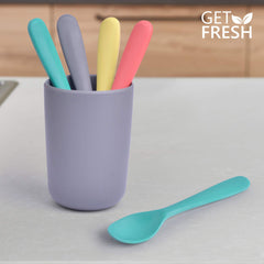 GET FRESH Bamboo Kids Spoons dishwasher-safe top rack for quick cleaning