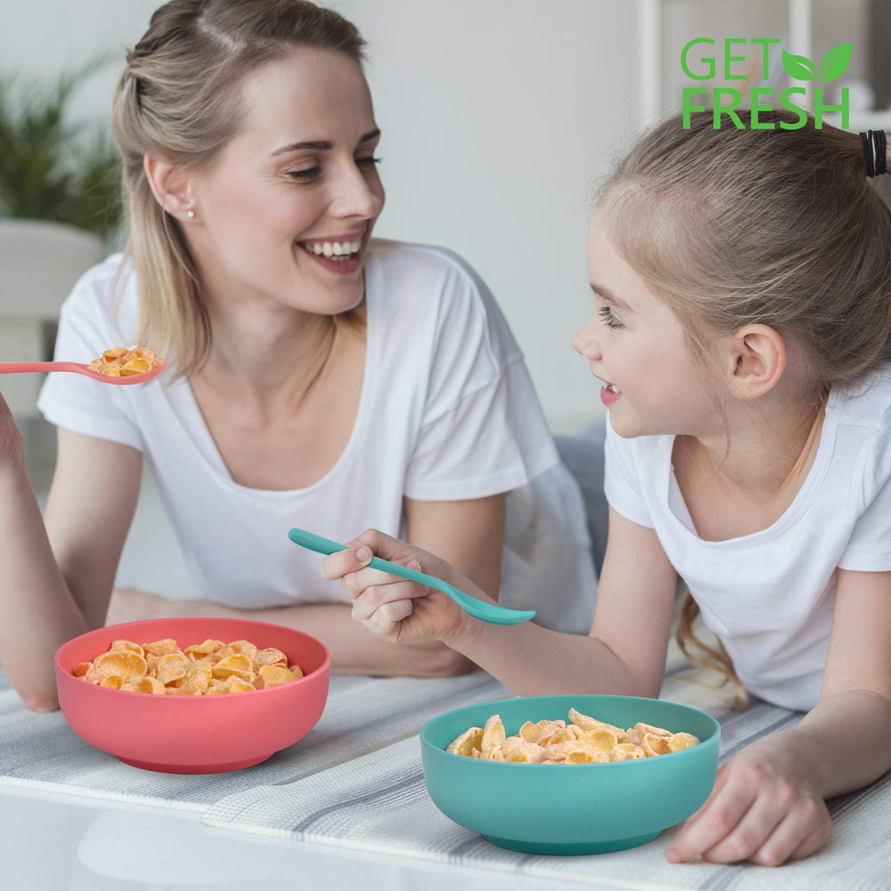 GET FRESH Bamboo Kids Spoons ergonomic handle for easy grip