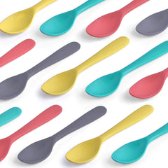 GET FRESH Bamboo Kids Spoons colorfully arranged for a mealtime scene