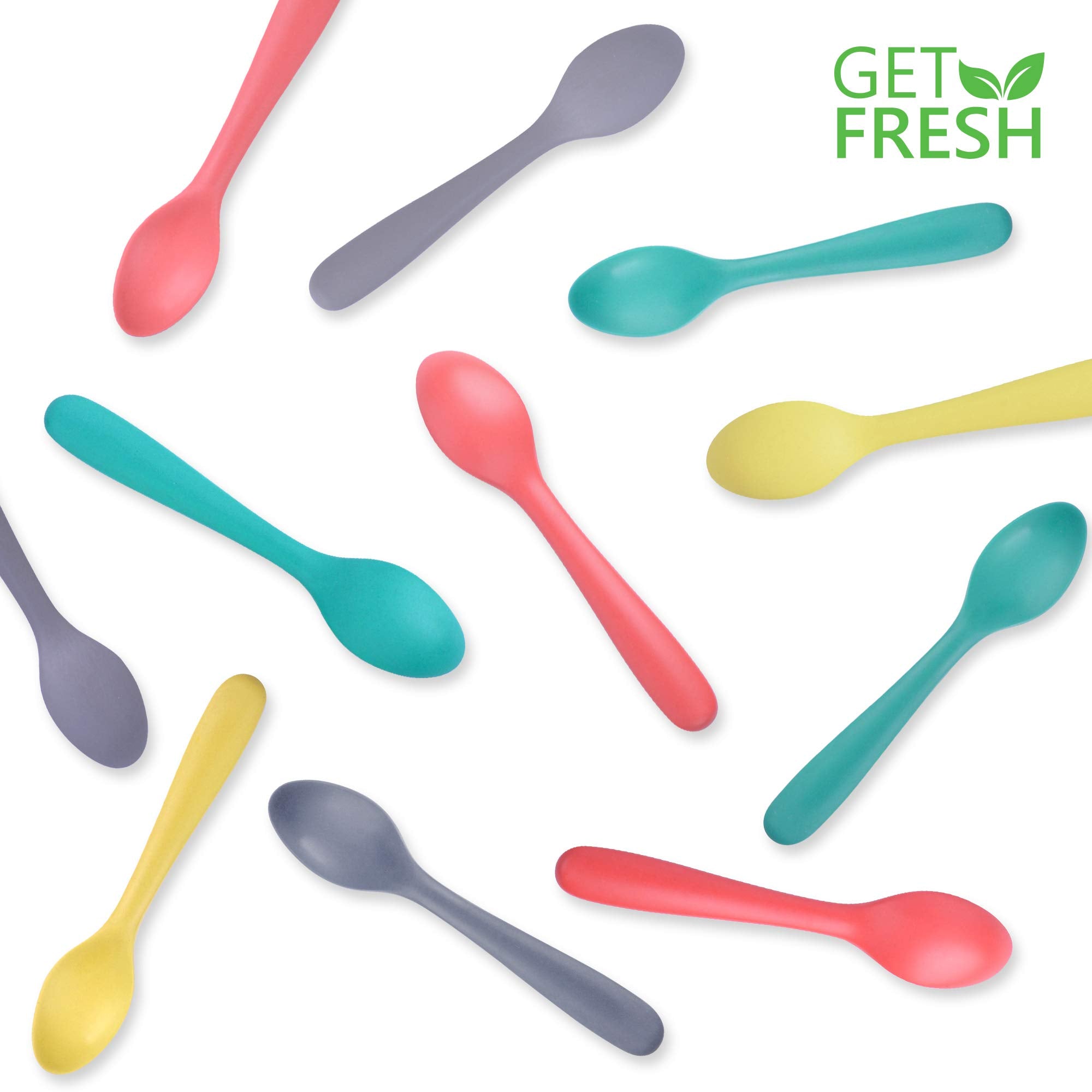 GET FRESH Bamboo Kids Spoons travel and picnic ready for meals on the go