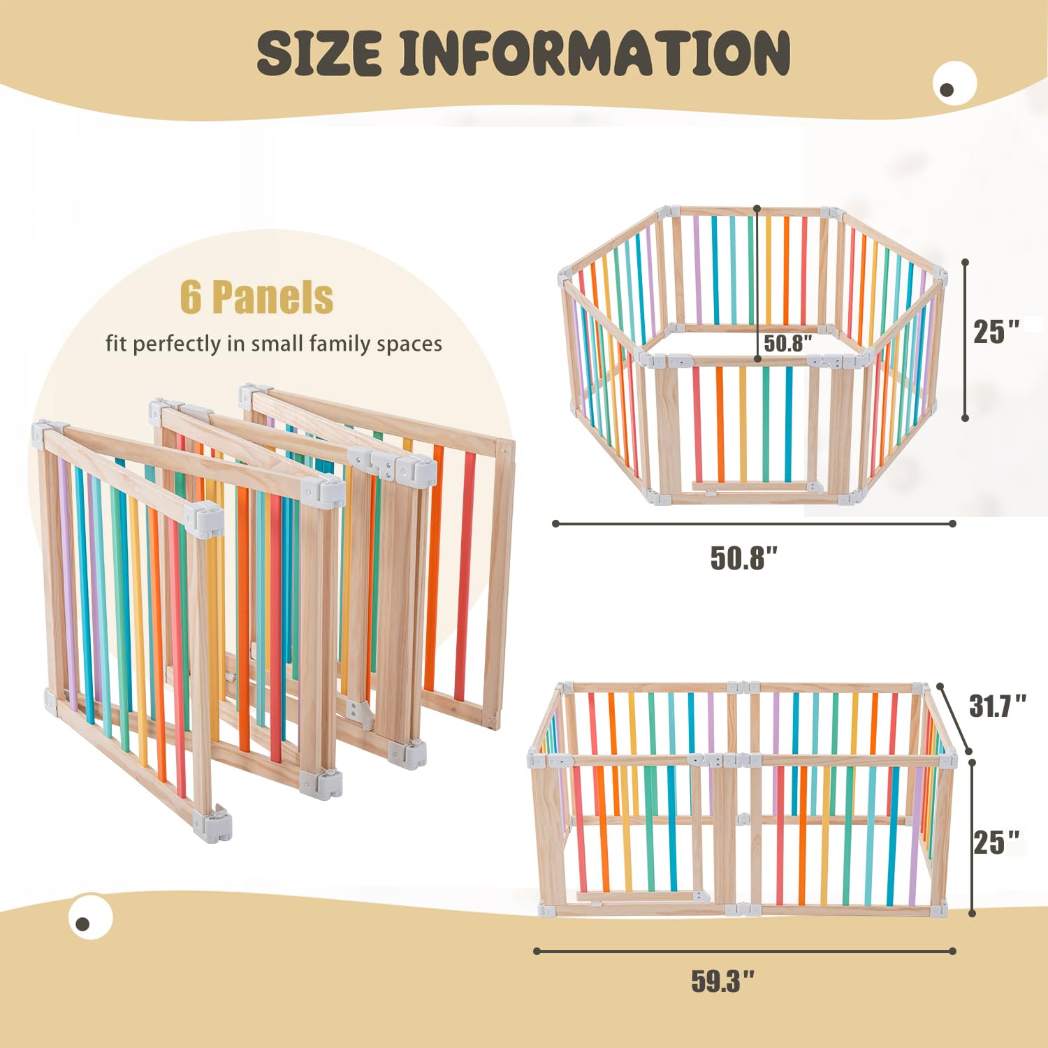 Gewitt baby playpen expandable-panel-system highlights scalable play area for growing kids.