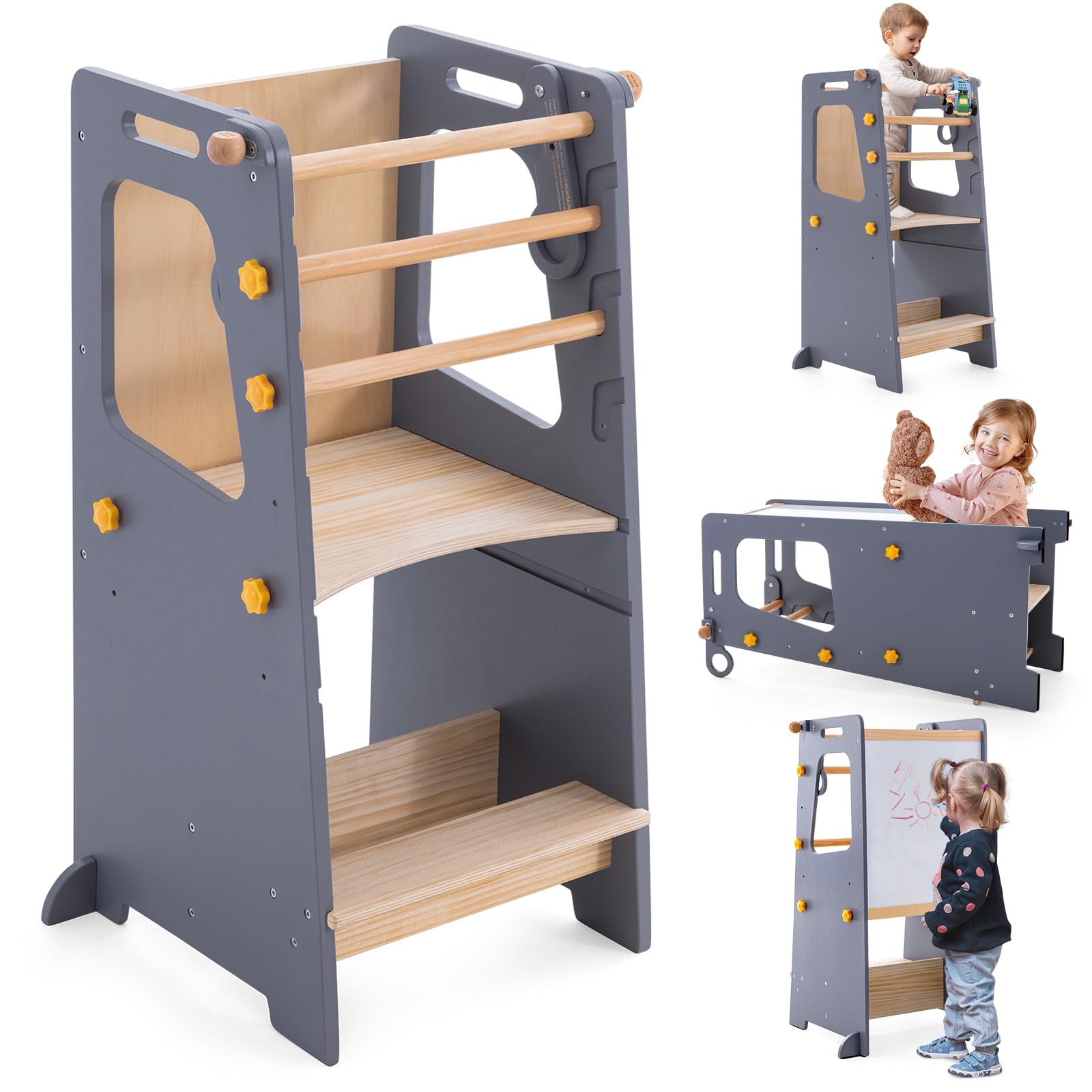 Gewitt Toddler Standing Tower assembly in progress, easy setup for parents.