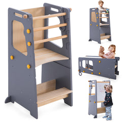 Gewitt Toddler Standing Tower assembly in progress, easy setup for parents.