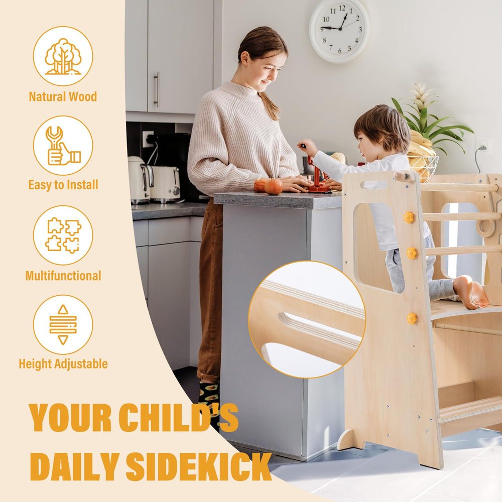 Gewitt toddler standing tower converts to table and chairs for independent meals