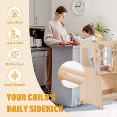 Gewitt toddler standing tower converts to table and chairs for independent meals
