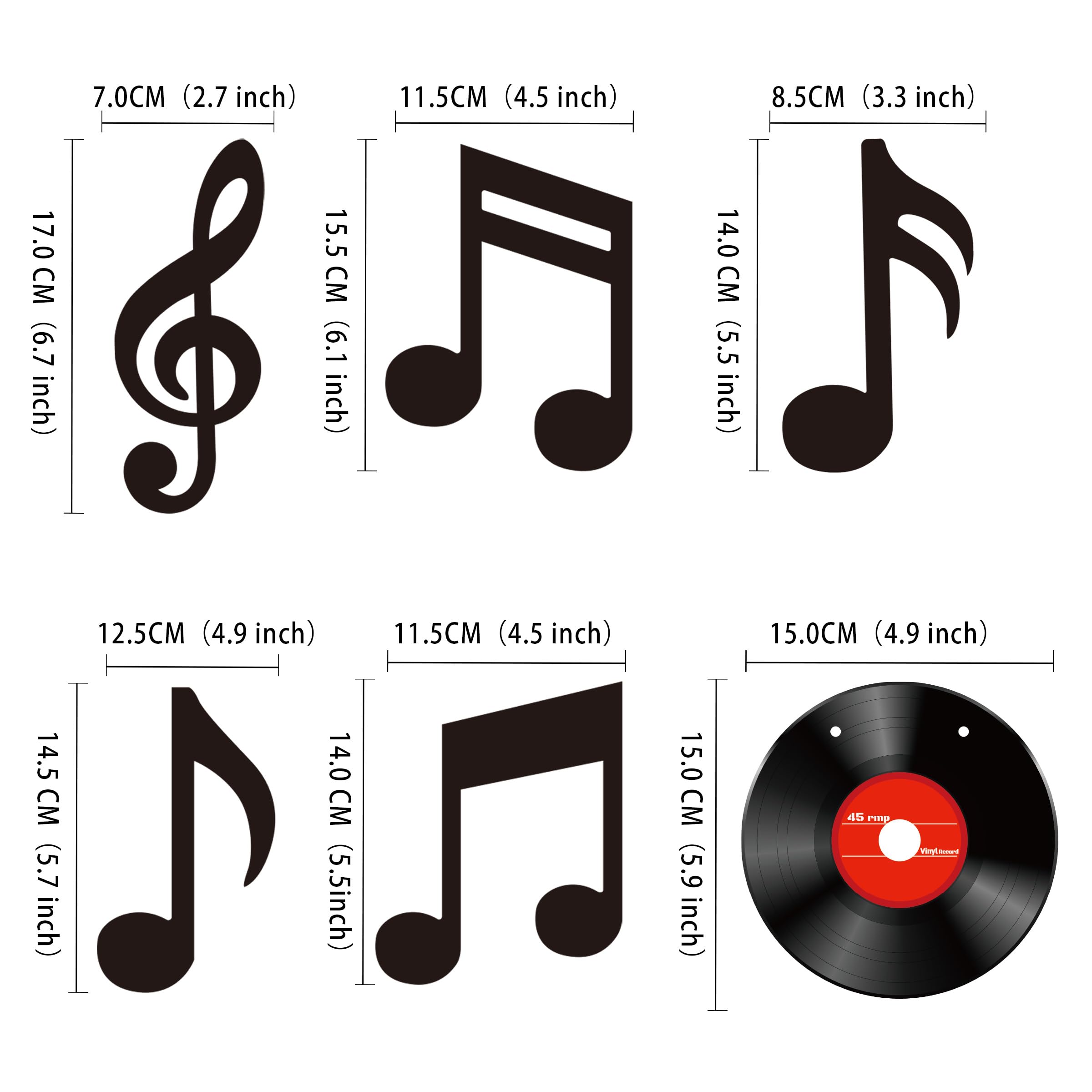 Gexolenu music notes wall decor shown on wall for versatile living room styling
