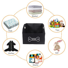 Geyecete collapsible storage bin folded flat for compact storage when not in use.
