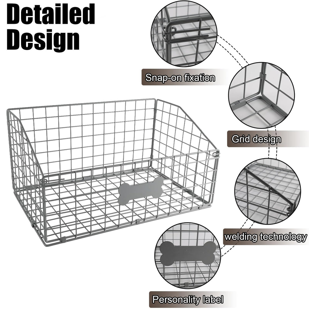 Geyecete large dog toy basket shows durable wire construction for long-lasting use.