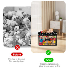 Geyecete dog toy box with personalization label option using included marker